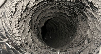 Dirty air duct before professional cleaning in Boston MA